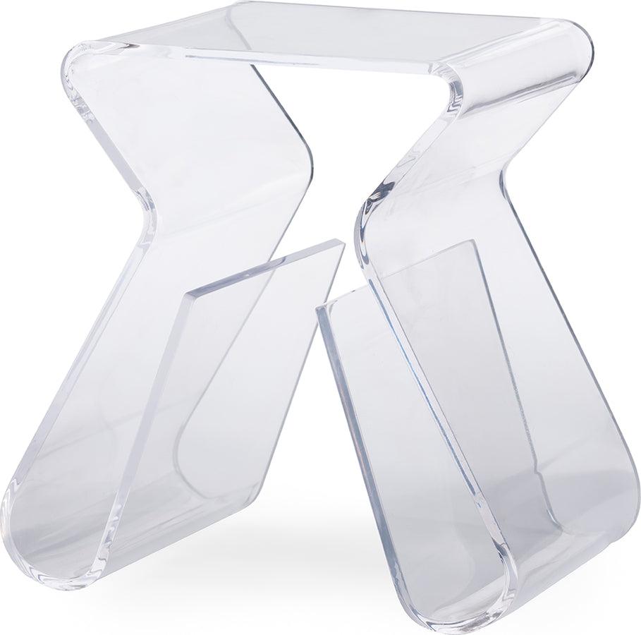 Wholesale Interiors Side & End Tables - Acrylic End Table with Magazine Rack