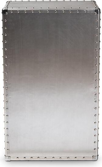 Wholesale Interiors Buffets & Cabinets - Davet French Industrial Silver Metal 5-Drawer Accent Storage Cabinet