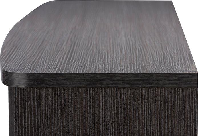Wholesale Interiors TV & Media Units - Walda 70-Inch Greyish Dark Brown Wood TV Cabinet with 2 Sliding Doors and 2 Drawers