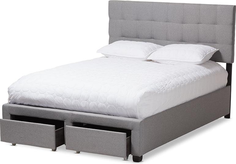 Wholesale Interiors Beds - Tibault Queen Storage Bed Gray