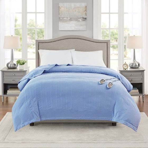Olliix.com Heated Blankets - Heated Blanket Blue Twin