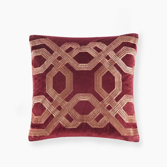 Olliix.com Pillows & Throws - Square Decor Pillow Burgundy