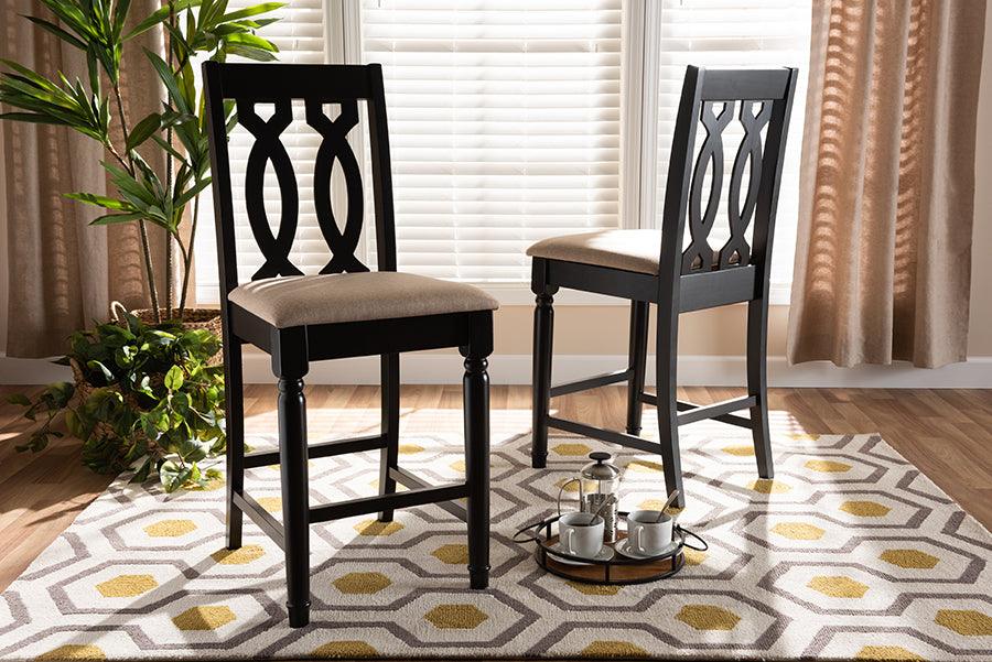 Wholesale Interiors Barstools - Darcie Bar Stool Sand & Espresso (Set of 4)