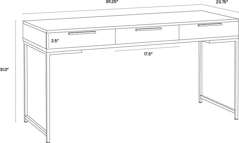 SUNPAN Desks - Rebel Desk - Gold - Raw Umber