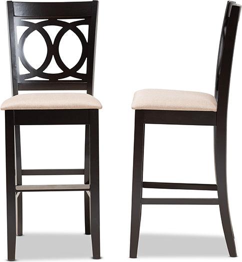Wholesale Interiors Barstools - Carson Espresso Brown Finished Wood 2-Piece Bar Stool Set