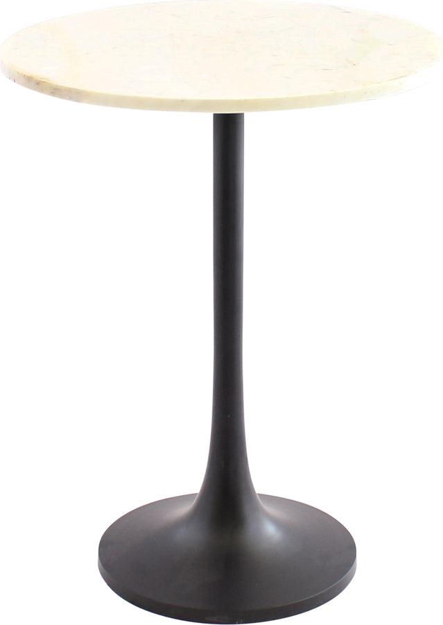Sagebrook Home Side & End Tables - Metal Marble, 23"H Accent Table, Black Kd