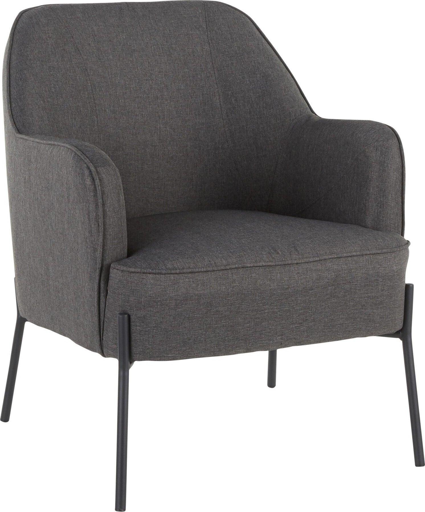 Lumisource Accent Chairs - Daniella Accent Chair Black & Charcoal