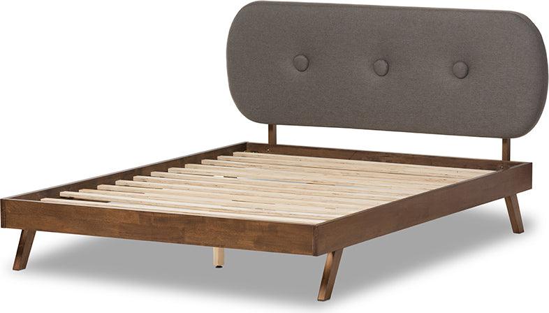 Wholesale Interiors Beds - Penelope Full Bed Gray/Walnut' Brown