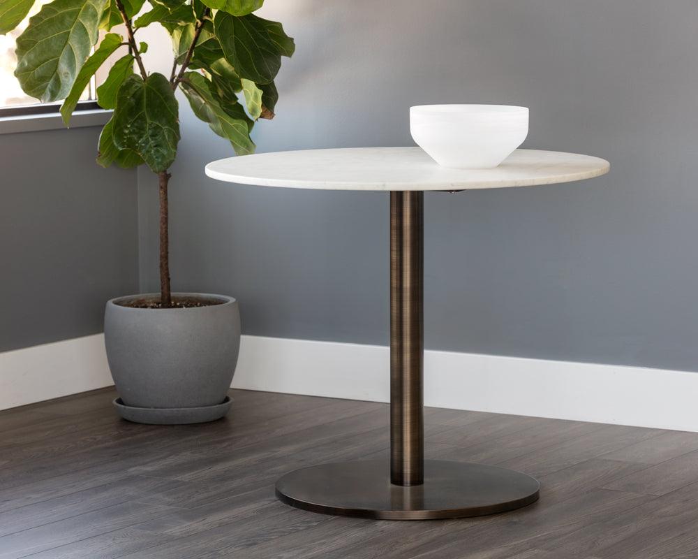 SUNPAN Outdoor Dining Tables - Enco Bistro Table - Round - 35" White