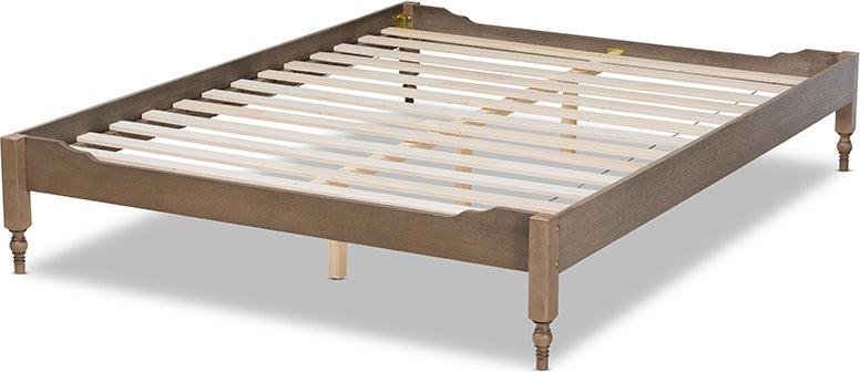 Wholesale Interiors Beds - Laure King Bed Weathered Gray