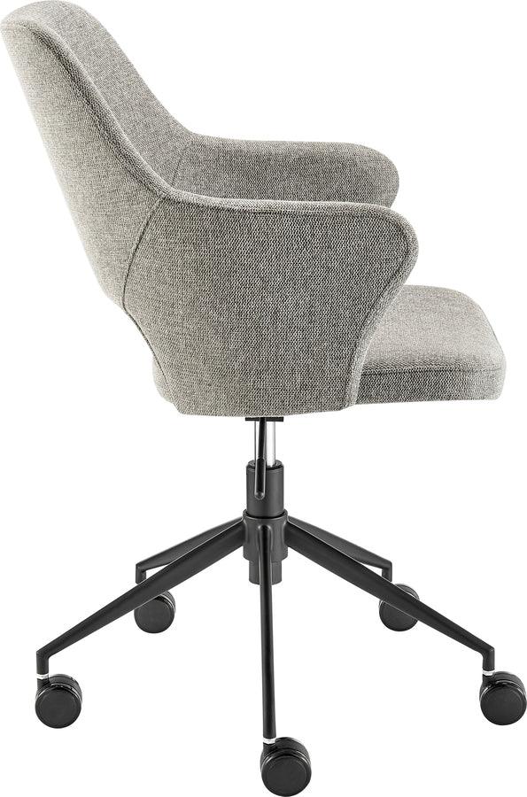Euro Style Task Chairs - Darcie Office Chair in Light Gray Fabric and Black Base