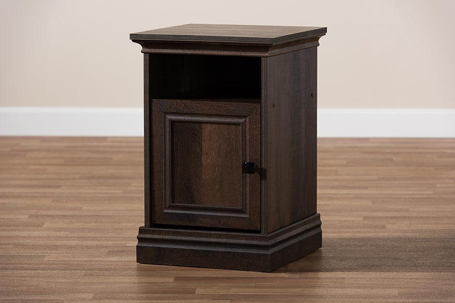 Wholesale Interiors Nightstands & Side Tables - Nolan 1 Drawer Nightstand Brown & Black