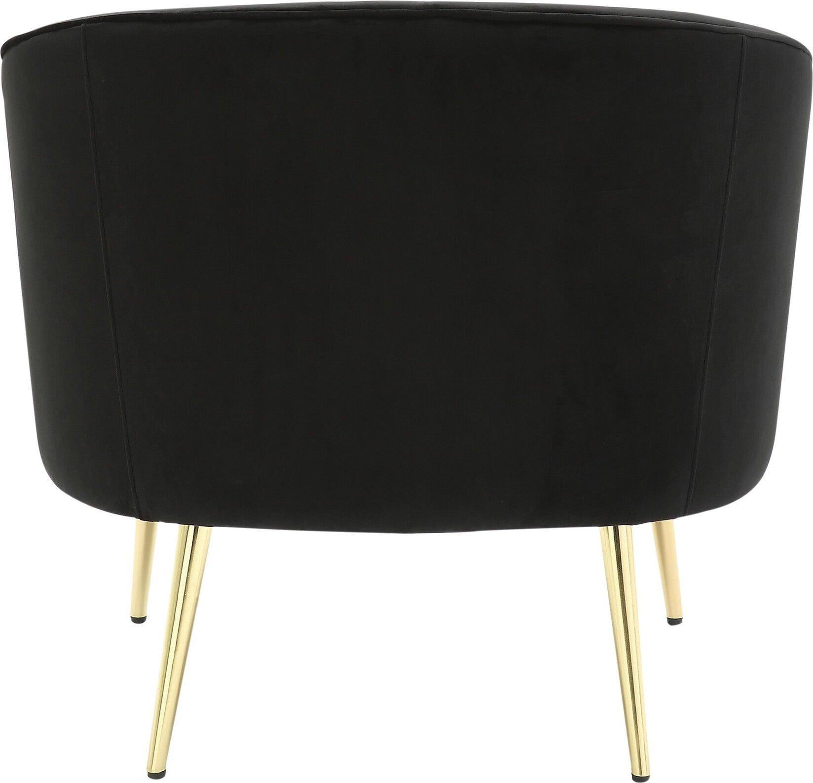 Lumisource Accent Chairs - Tania Accent Chair Gold & Black