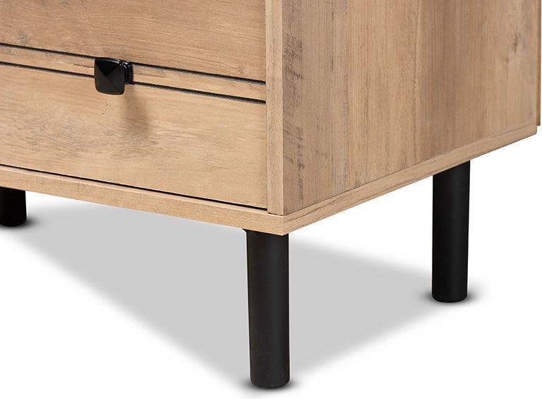 Wholesale Interiors Kitchen Storage & Organization - Patterson Oak Brown Finished 3-Drawer Kitchen Storage Cabinet