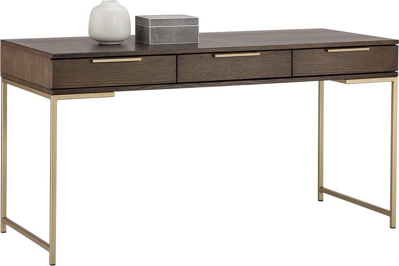 SUNPAN Desks - Rebel Desk - Gold - Raw Umber