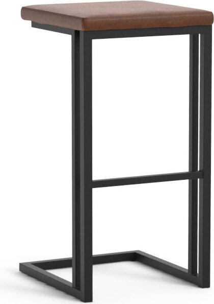 SUNPAN Barstools - Boone Barstool - Black - Bravo Cognac (Set of 2)