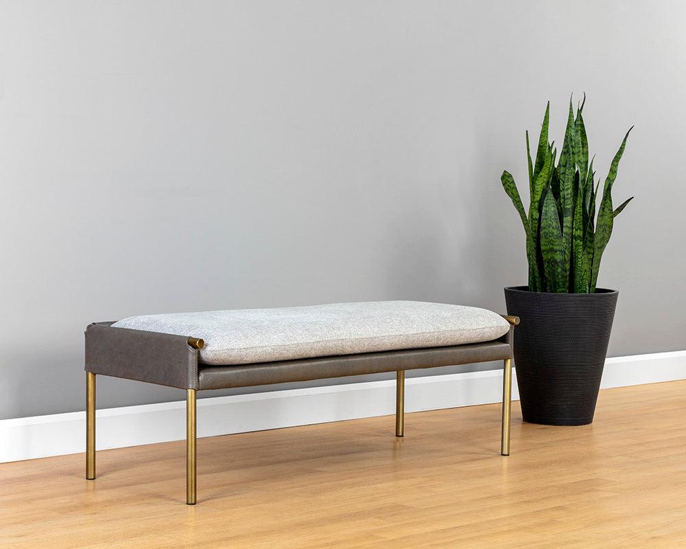 SUNPAN Benches - Bellevue Bench - Belfast Heather Grey / Bravo Ash