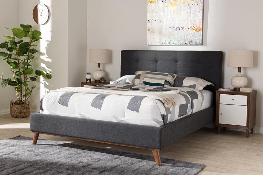 Wholesale Interiors Beds - Valencia Queen Bed Dark Gray