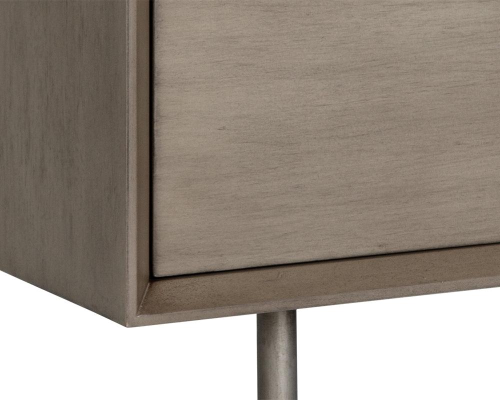 SUNPAN Nightstands & Side Tables - Emery Nightstand - Antique Silver - Ash Grey Gray