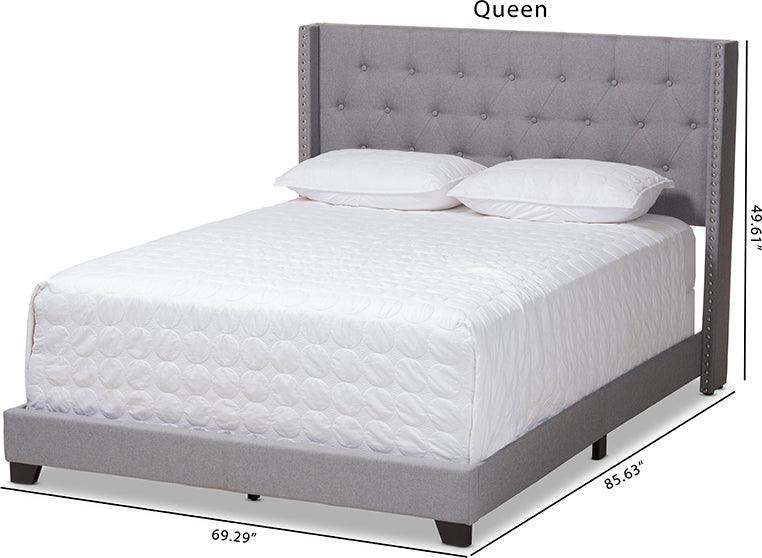 Wholesale Interiors Beds - Brady Queen Bed Light Gray