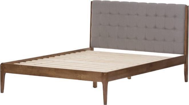 Wholesale Interiors Beds - Clifford Queen Bed Light Gray & Brown