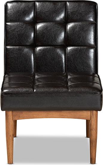 Wholesale Interiors Dining Chairs - Sanford Mid-Century Dining Chair Dark Brown & Walnut Brown