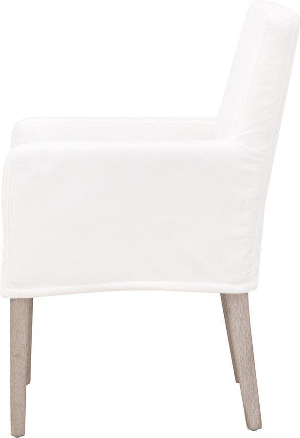 Essentials For Living Accent Chairs - Drake Slipcover Arm Chair Peyton Pearl