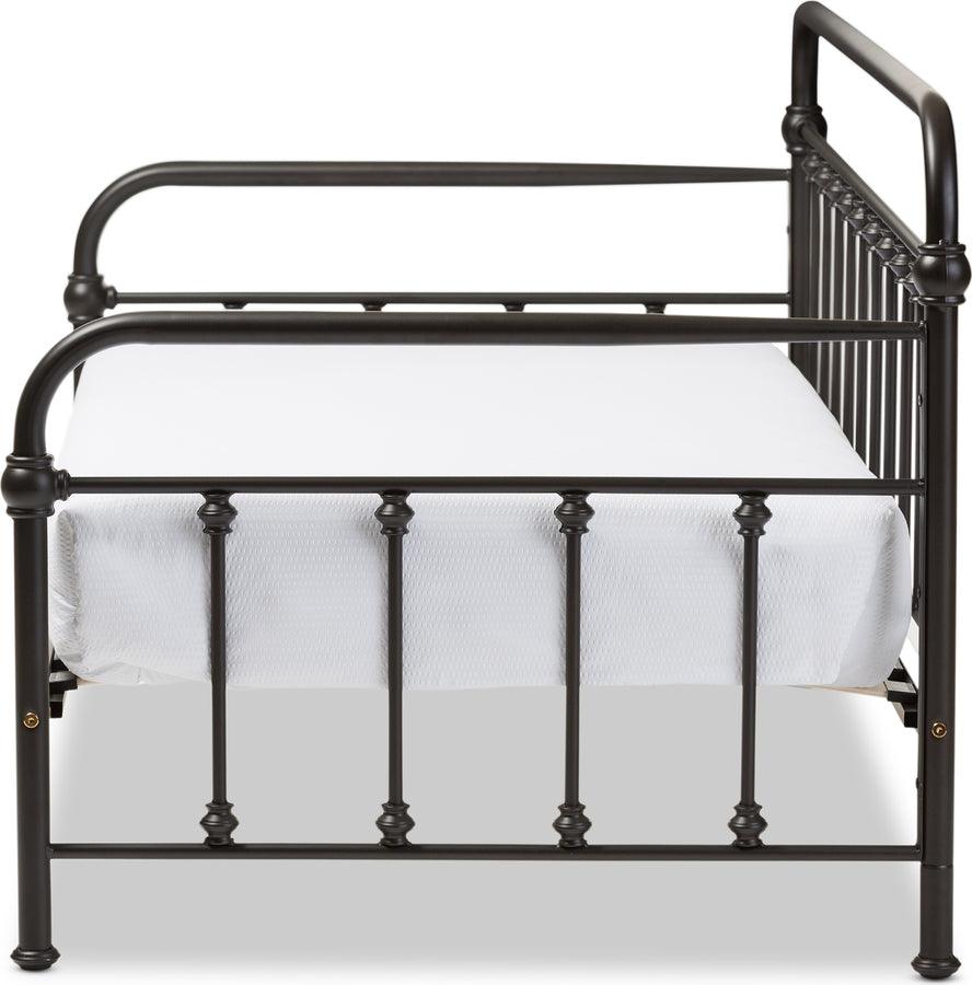 Wholesale Interiors Daybeds - Elsie Vintage Industrial Oiled Bronze-Effect Metal Daybed