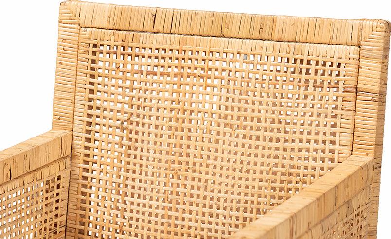 Wholesale Interiors Dining Chairs - Karis Modern and Contemporary Natural Finished Wood and Rattan Dining Chair