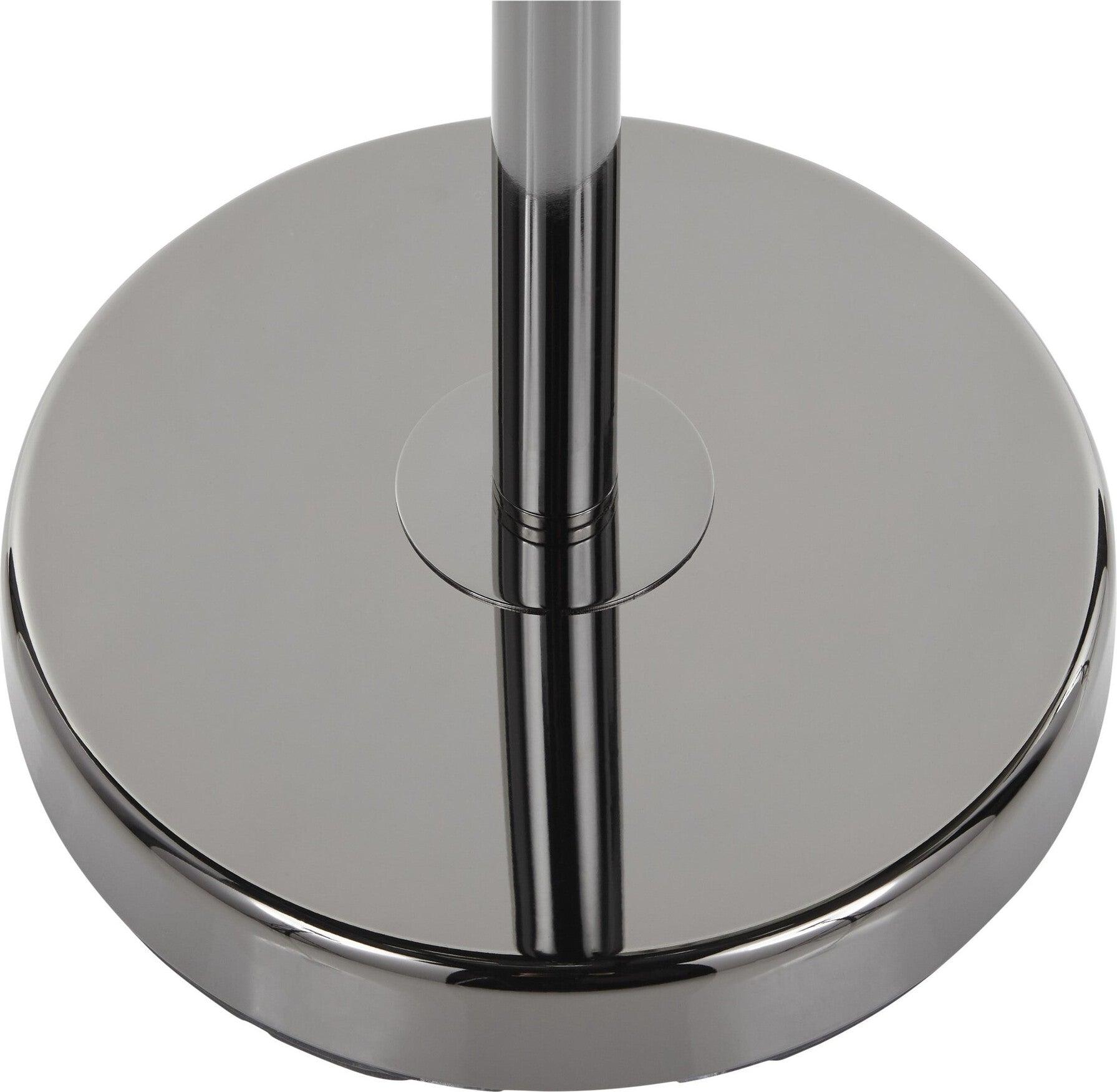 Lumisource Floor Lamps - Medusa Floor Lamp Black Chrome & Blue Glass