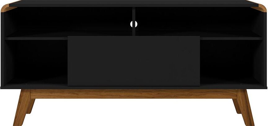 Manhattan Comfort TV & Media Units - Camberly 53.54 TV Stand in Matte Black and Cinnamon
