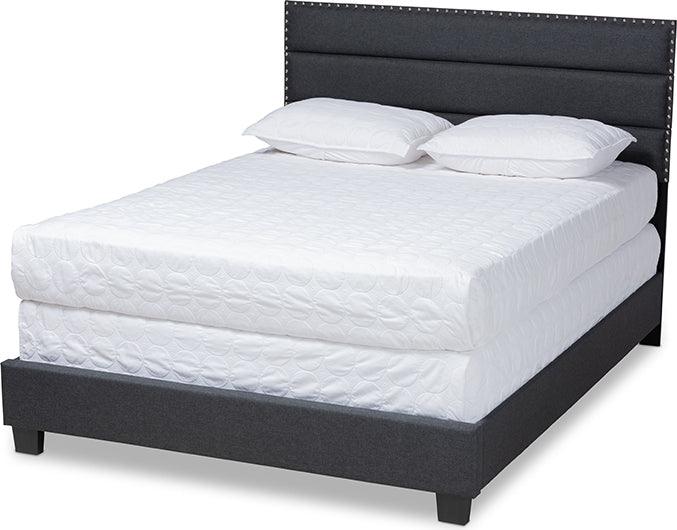 Wholesale Interiors Beds - Ansa King Bed Dark Gray & Black