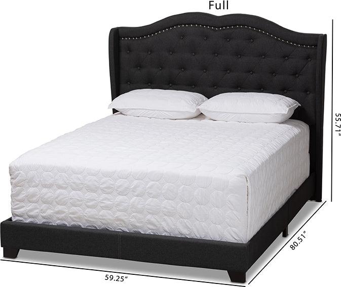 Wholesale Interiors Beds - Aden Queen Bed Charcoal Gray