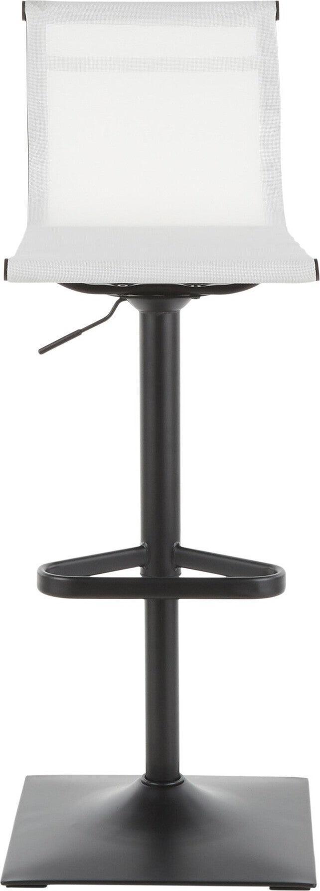 Lumisource Barstools - Mirage Barstool Black & White Mesh