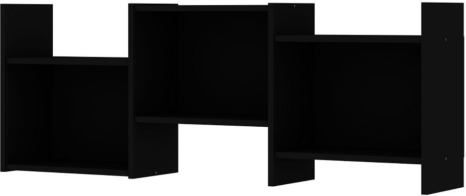 Manhattan Comfort Bookcases & Display Units - Hampton Zig-Zag Wall Décor Shelves in Black