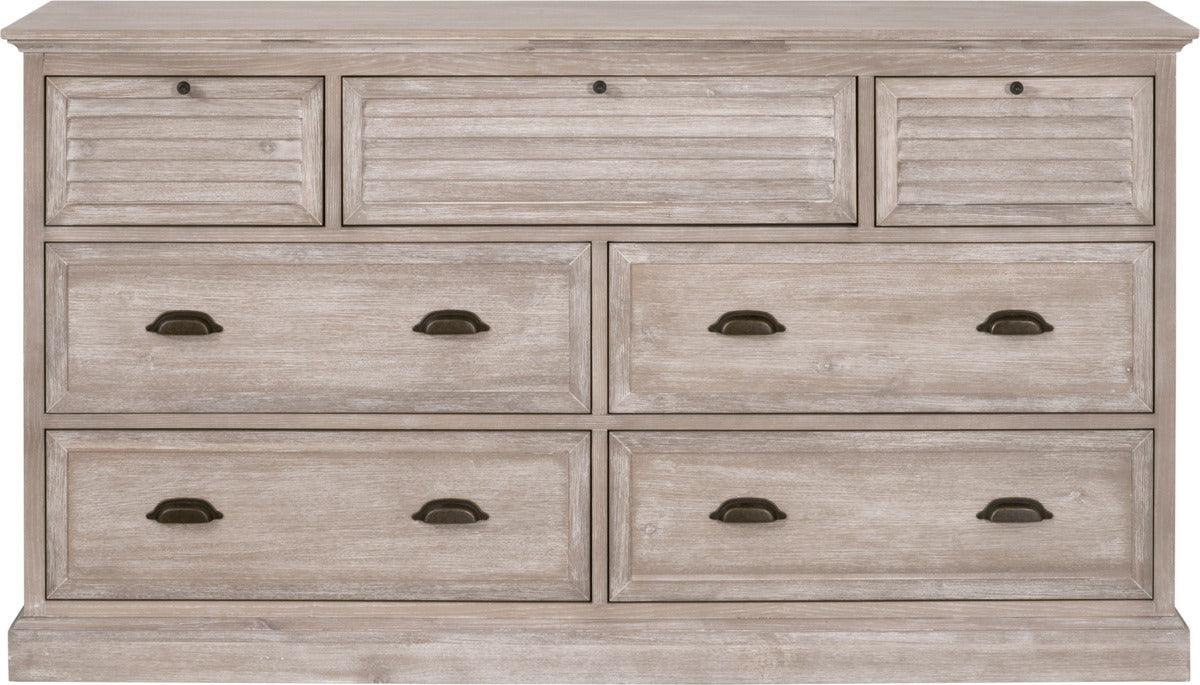 Essentials For Living Dressers - Eden 7-Drawer Media Dresser Natural Gray Acacia