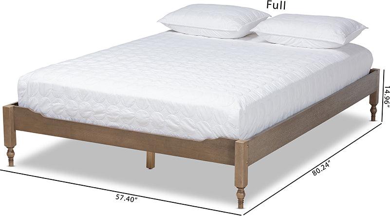 Wholesale Interiors Beds - Laure Full Bed Weathered Gray