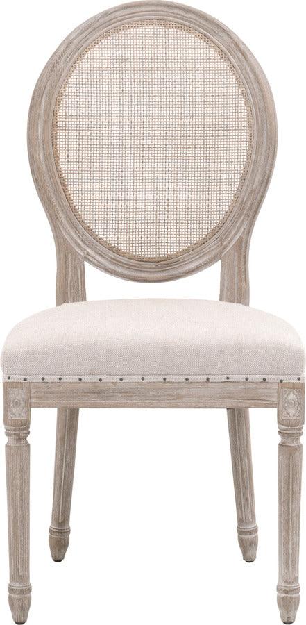 Essentials For Living Dining Chairs - Oliver Dining Chair, Set of 2 Natural Gray Ash, Bisque French Linen