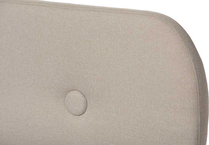 Wholesale Interiors Beds - Penelope Queen Bed Light Beige/Walnut' Brown