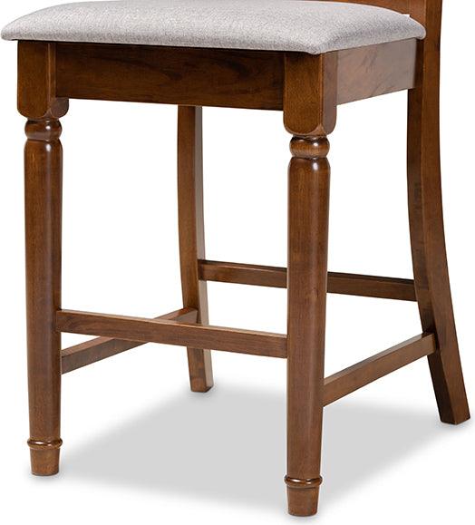 Wholesale Interiors Barstools - Violet Bar Stool Gray & Walnut (Set of 2)