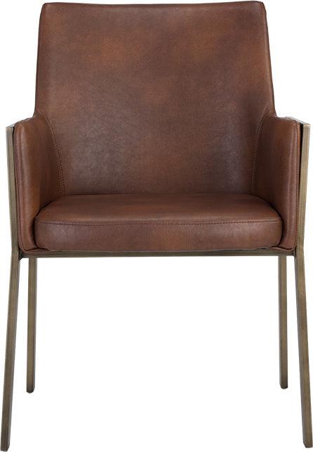 SUNPAN Dining Chairs - Bernadette Dining Armchair - Bravo Cognac