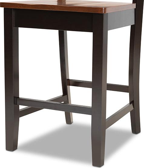 Wholesale Interiors Dining Sets - Nicolette Contemporary Dark Brown and Walnut Brown Finished Wood 5-Piece Pub Set