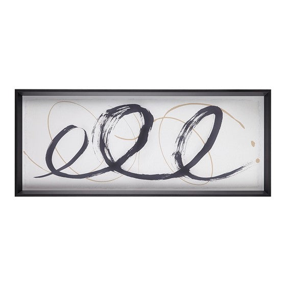 Olliix.com Wall Art - Framed Glass Wall Art Black