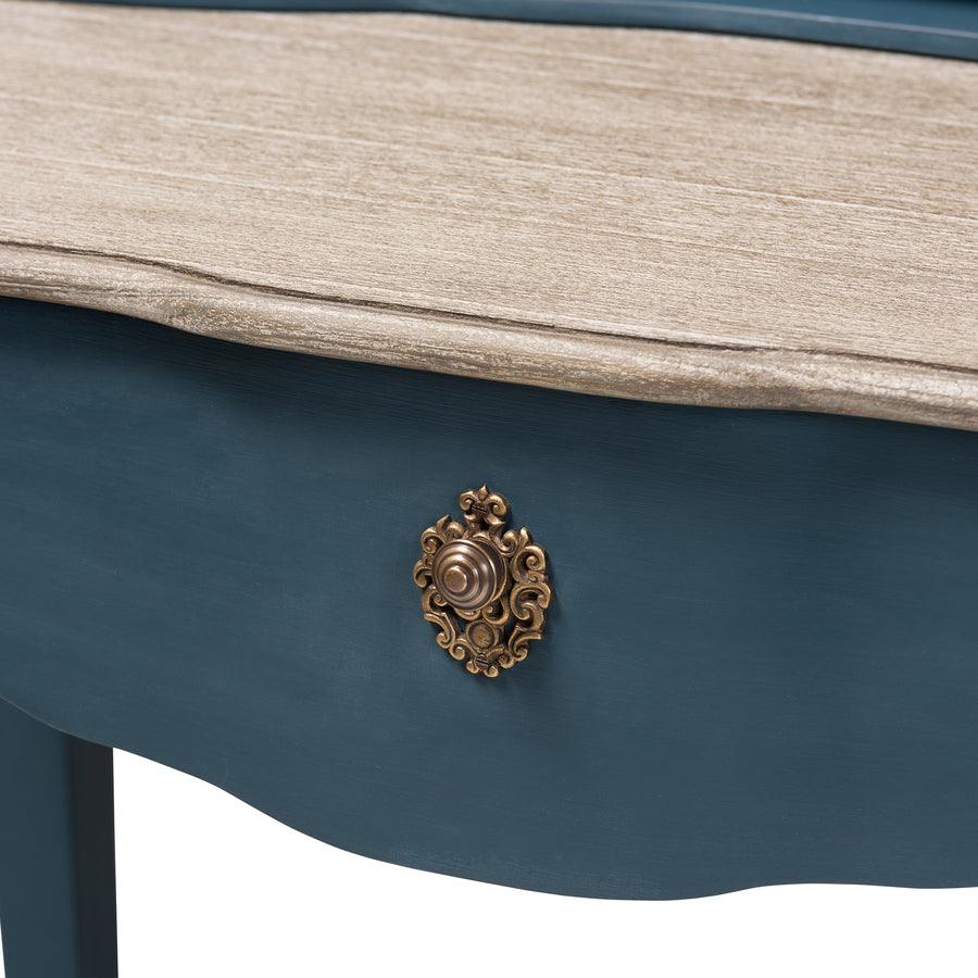 Wholesale Interiors Desks - Celestine French Provincial Blue Spruce Finished Wood Accent Writing Desk