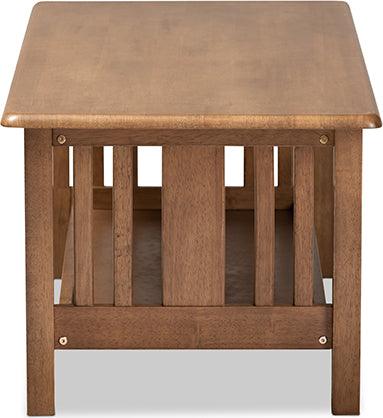 Wholesale Interiors Coffee Tables - Rylie Walnut Brown Finished Rectangular Wood Coffee Table