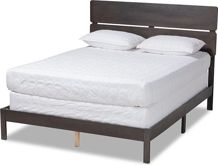 Wholesale Interiors Beds - Anthony Queen Bed Dark Grayish Oak