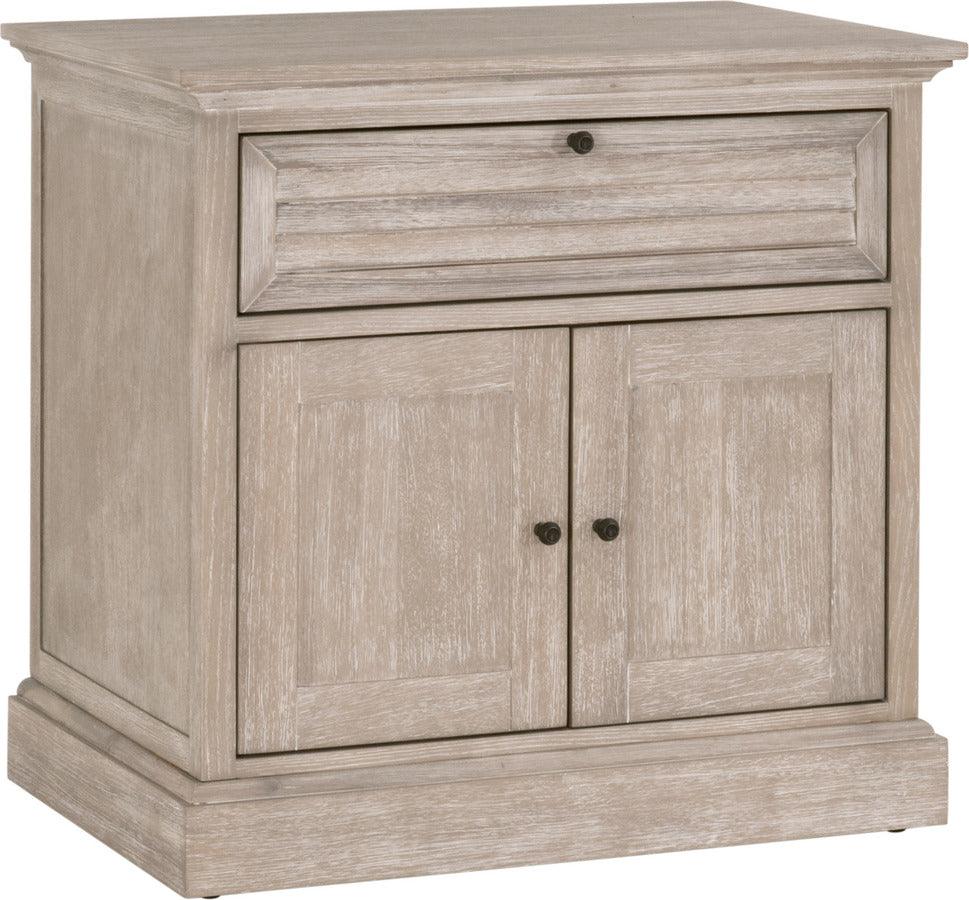 Essentials For Living Nightstands & Side Tables - Eden 1-Drawer 2-Door Nightstand Natural Gray