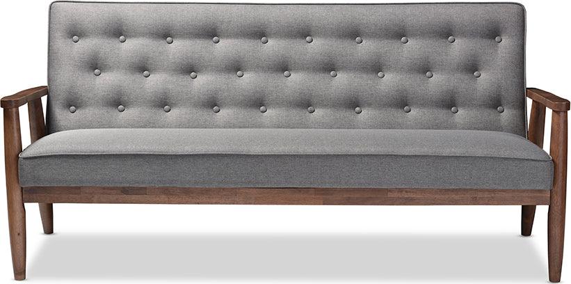 Wholesale Interiors Sofas & Couches - Sorrento Fabric Upholstered Sofa Gray