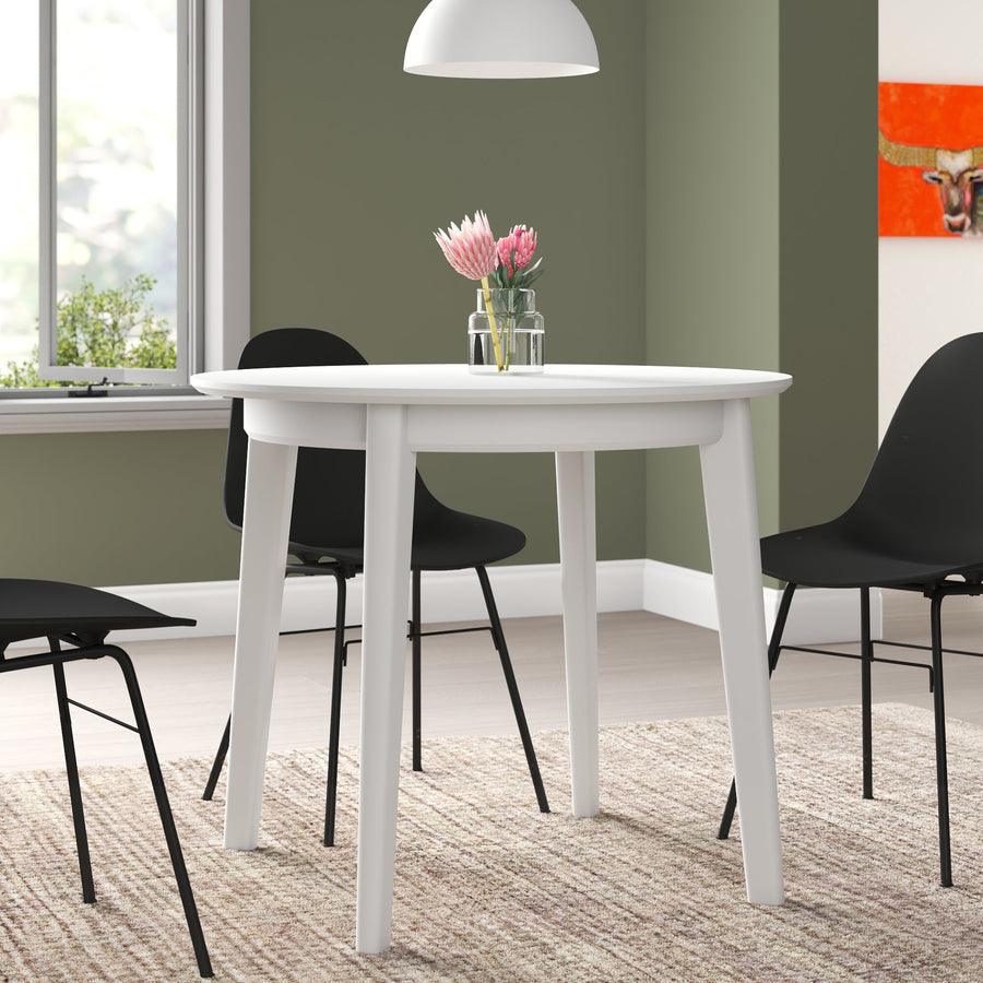 Euro Style Dining Tables - Atle 36" Round Dining Table in Matte White