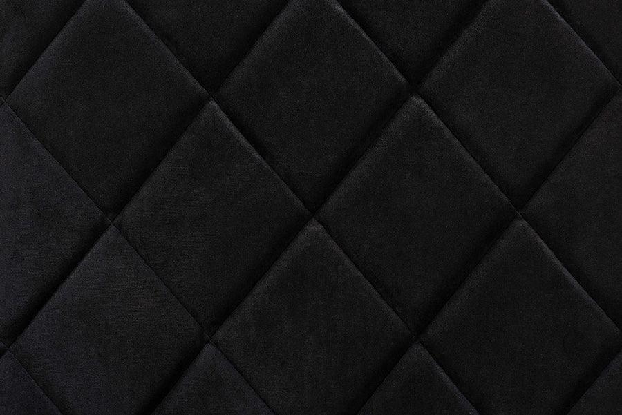 Wholesale Interiors Dining Chairs - Blaise Black Velvet Fabric Upholstered and Gold Finished Metal 4-Piece Dining Chair Set